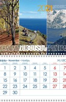 Настенный трехблочный календарь 2021 года